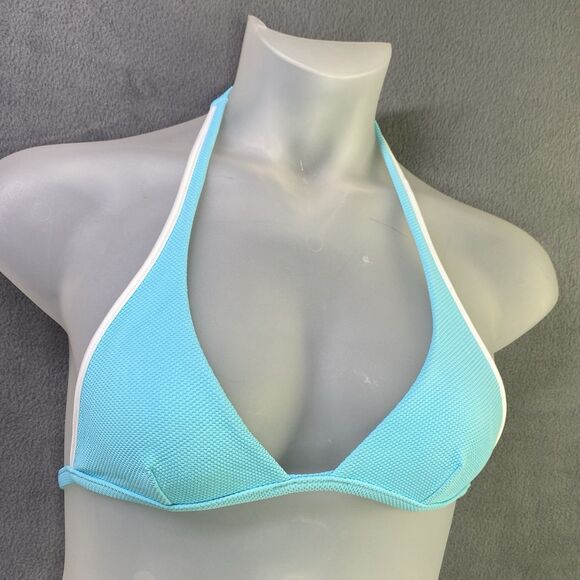 Agua Doce Bikini Brazilian 2-pc Women S Light Blue White Tie Front  Buttons - Picture 5 of 11